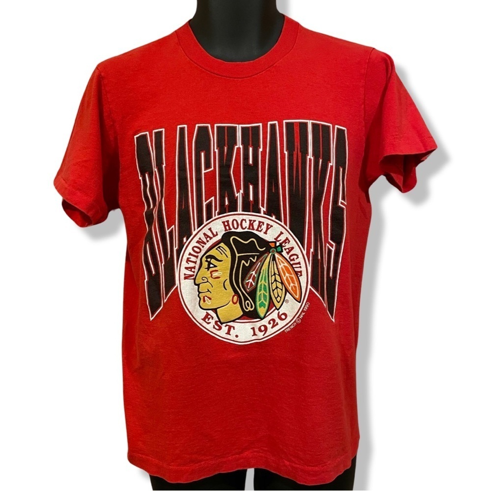 Vintage 1990 Chicago Black Hawks  T-Shirt